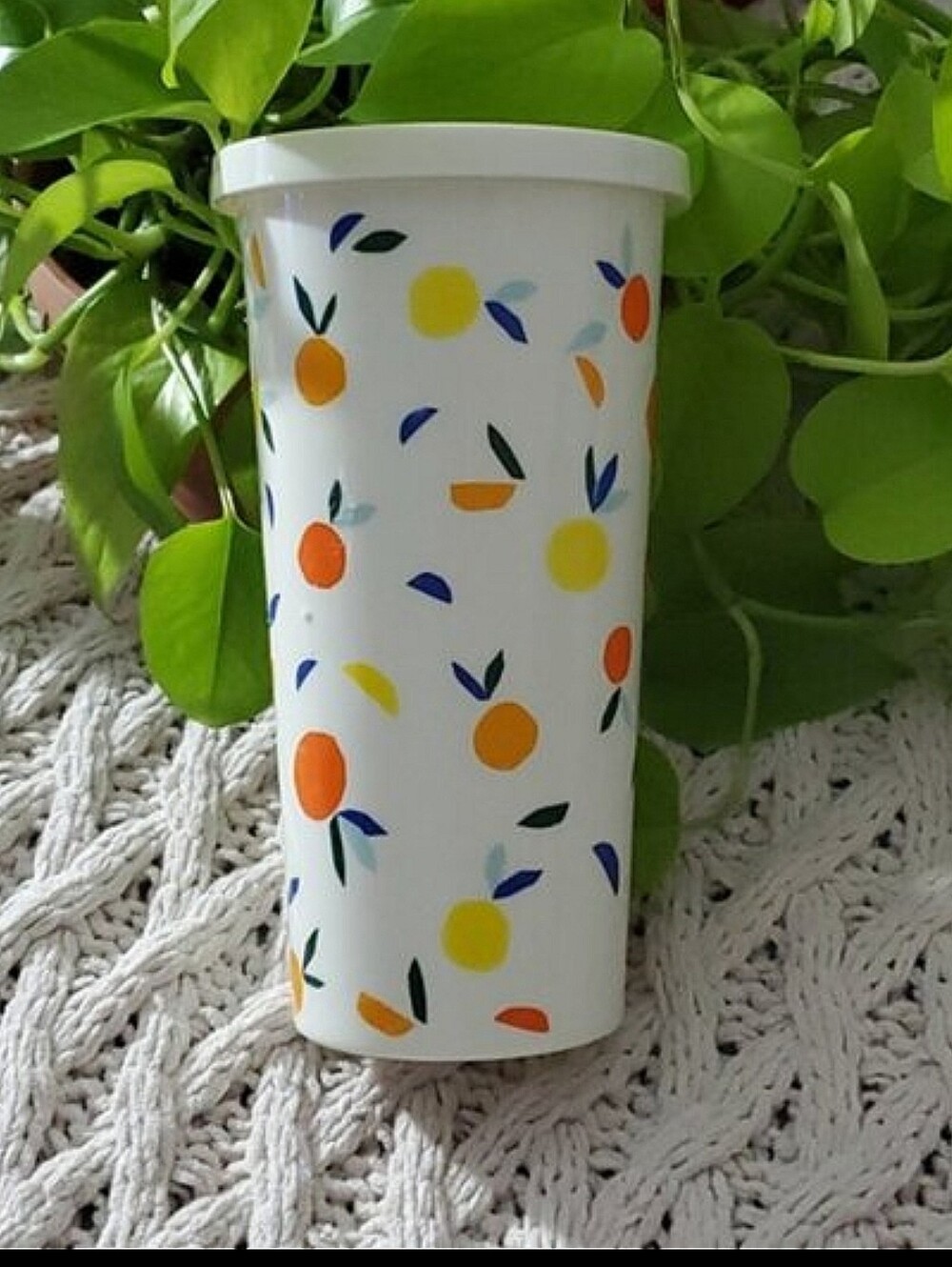 KATE SPADE Collectable Citrus Twist 20oz. Insulated Tumbler Lemons Oranges